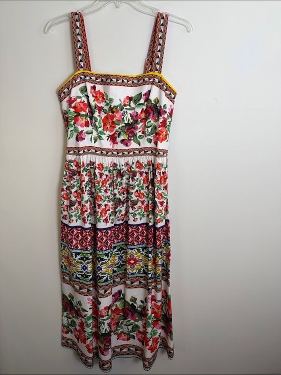ANTONIO MELANI Dresses & Skirts - ANTONIO MELANI Natasha Floral Midi Sundress Square Neck, White/Multi | Sz. 10
